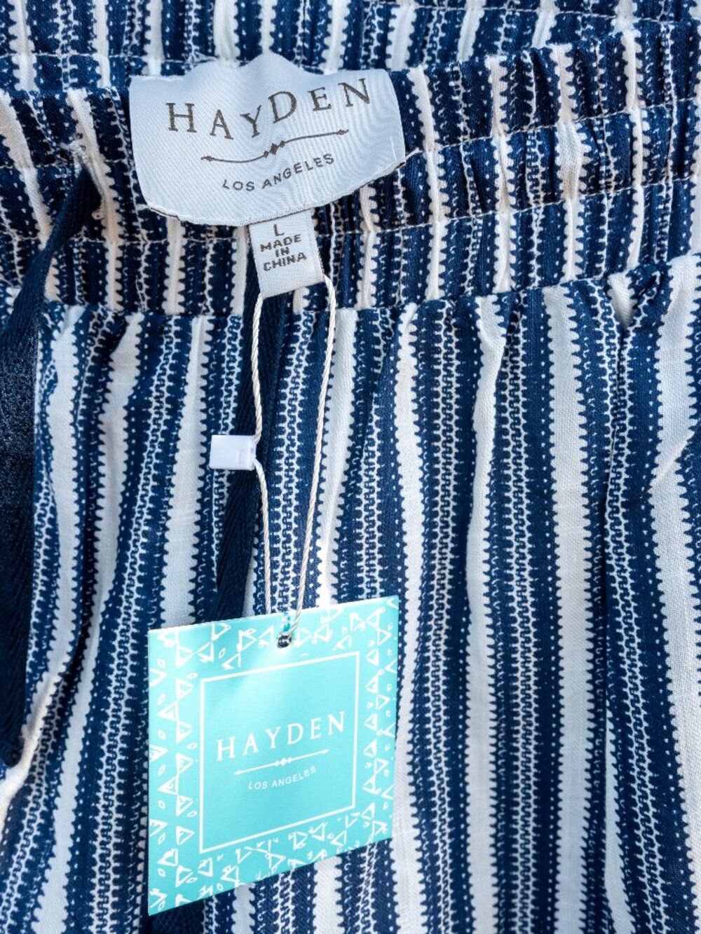 Hayden Los Angeles 100% Cotten Striped Pants - Picture 2 of 2